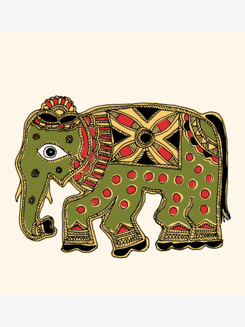 Mithila Elephant Card