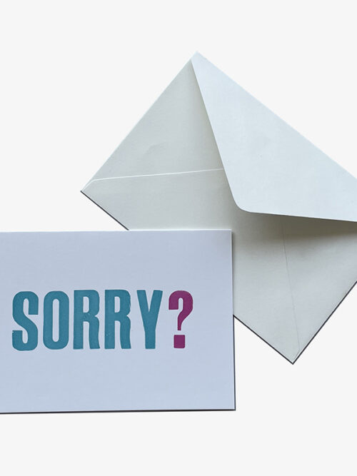 Sorry? Card